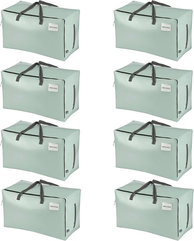 VENO 8 Pack Moving and Storage Bags, Heavy Duty, Alternative to Moving Boxes by Veno