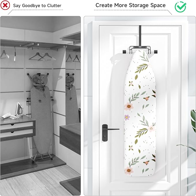 Over The Door & Wall Mount Ironing Board Hanger - Image 9