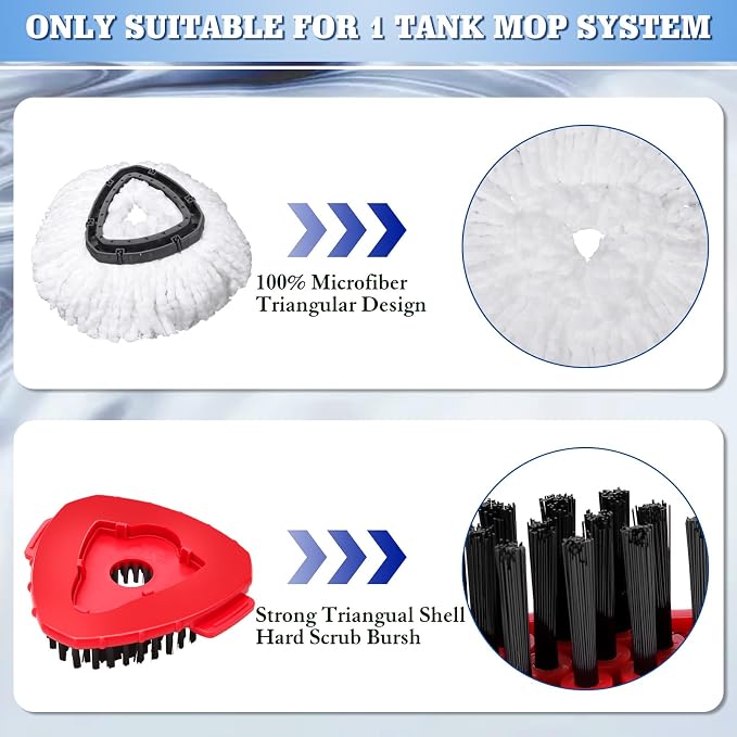 4 Pack Mop Replacement Heads Compatible - Image 2