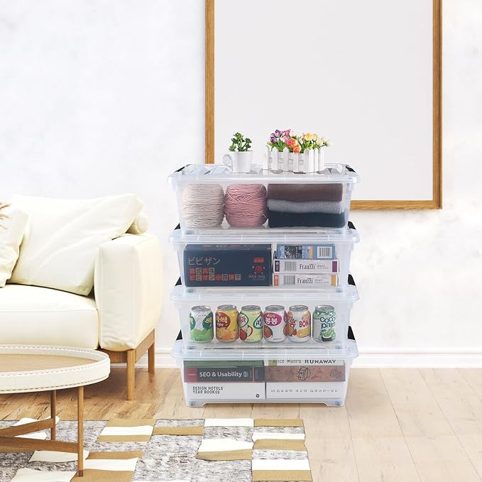 20 Quart Under Bed Plastic Storage Bins - Image 4