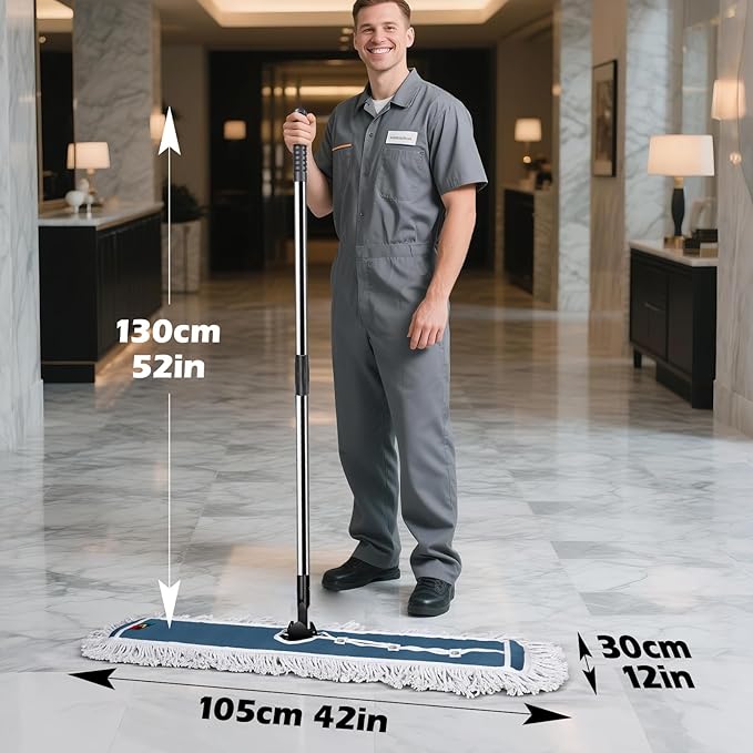 42" Commercial Mop, MASTERTOP Heavy Duty Dust Floor Mop - Image 4