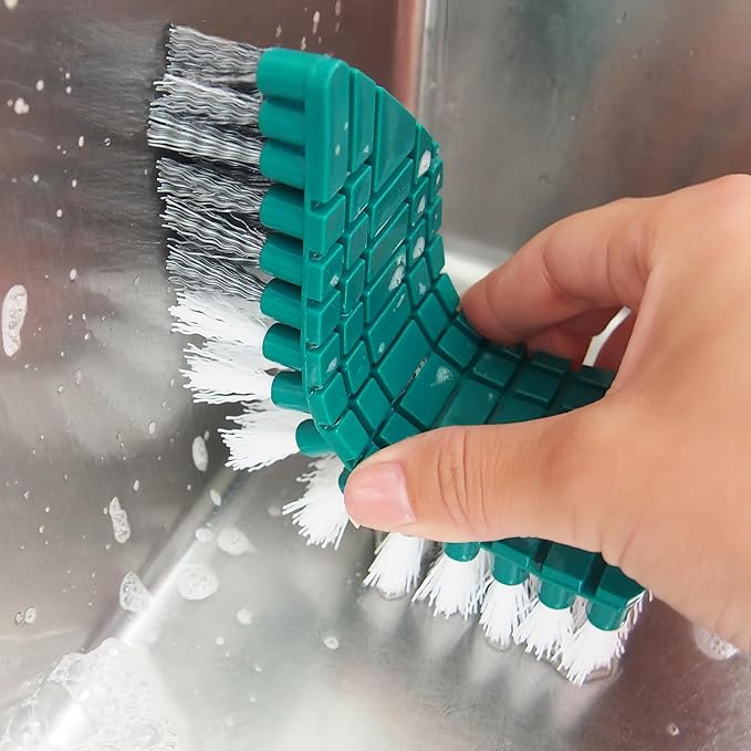 Crevice Cleaning Brush, Hard Bristle Grout Brush Gap Cleaner Tool - Image 5