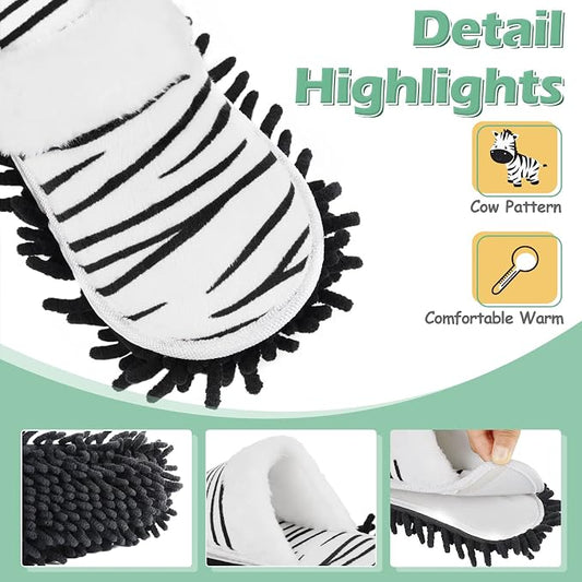 Microfiber Floor Mop Slippers House Dust Cleaning Tool Detachable Washable Shoes - Image 2