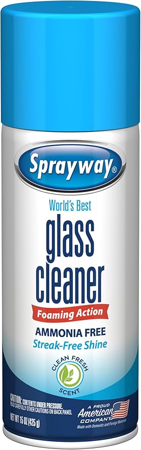 Sprayway Glass Cleaner Foaming Aerosol Spray, Streakless, Fast-Acting | Cleans - Image 2