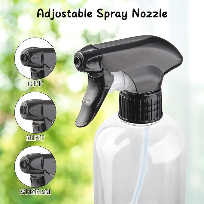 Bynccea Spray Bottle Empty Spray Bottles PET -10 oz/300 ml Plastic Water - Image 3