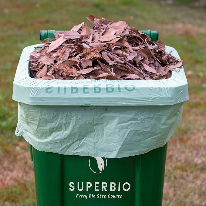 SUPERBIO 55 Gallon Compostable Yard Waste Bags, Lawn & Leaf Bags, Heavy Duty - Image 6