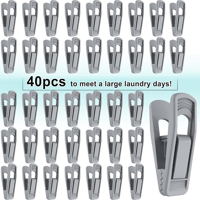Hanger Clips for Velvet Hangers, Non-Slip Plastic Clips Skirt Hanger Clips for - Image 7