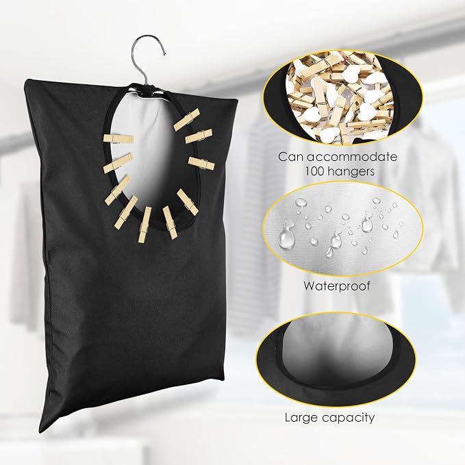 2 Pcs Clothes Pin Hanging Bag - Image 4