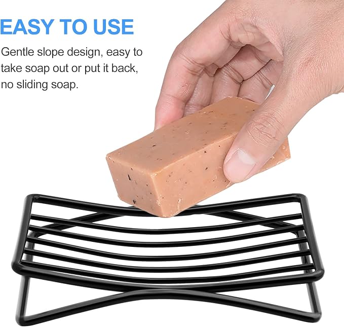 Soap Dish Bar Soap Holder for Shower Bathroom, Stainless Steel Self-draining - Image 5