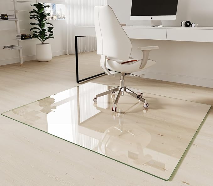 Koonmi Tempered Glass Chair Mat 46"x55" by KOONMI