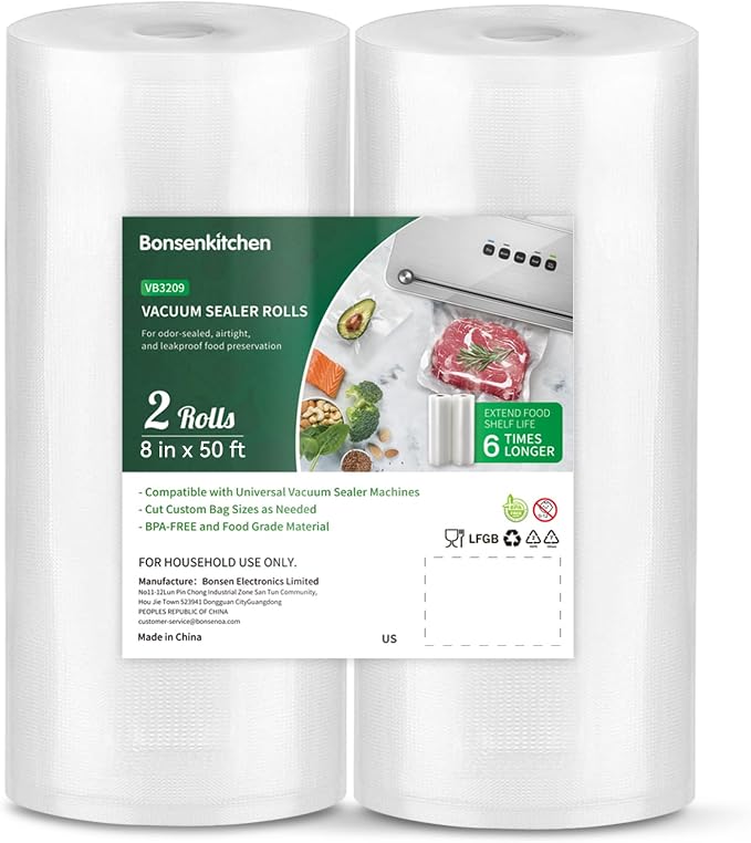 Bonsenkitchen Vacuum Sealer Bags, Bpa Free, Heavy Duty, Commercial Grade by Bonsenkitchen