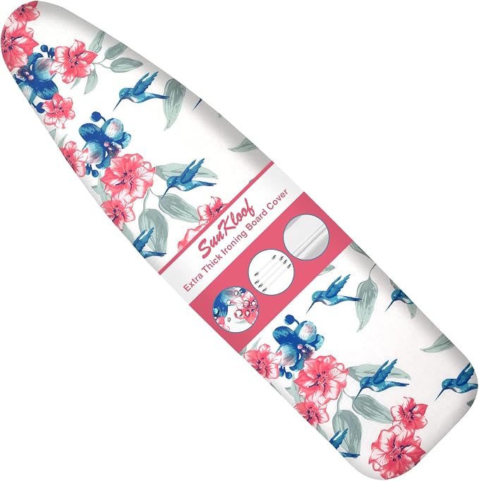 Extra Thick Ironing Board Cover and Pad, Resist Scorching and Staining by SUNKLOOF