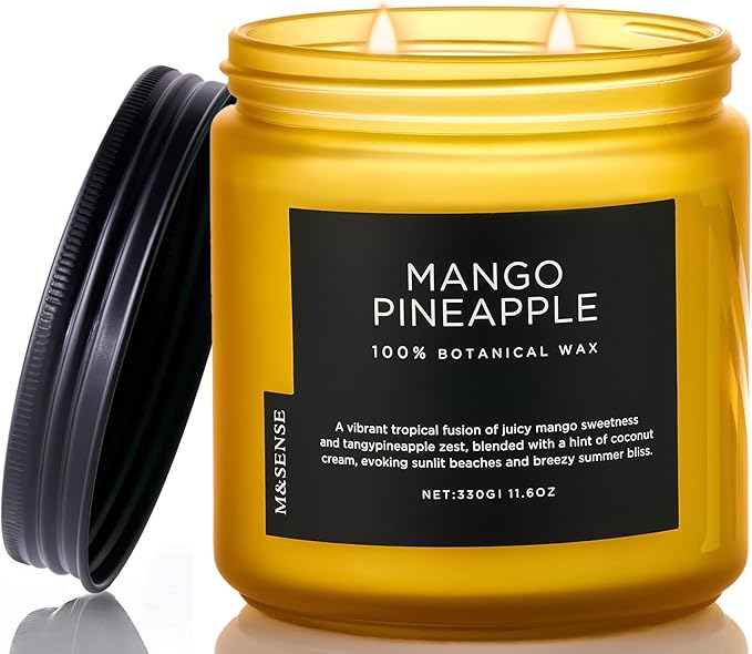 M&SENSE Mango Pineapple Tropical Scented Candle by MSENSE