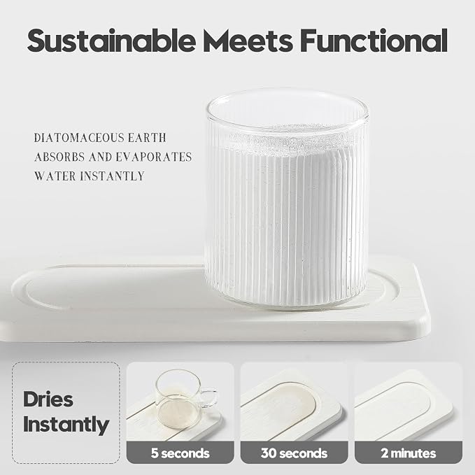 2Pack Water Absorbing Stone Tray - Image 5