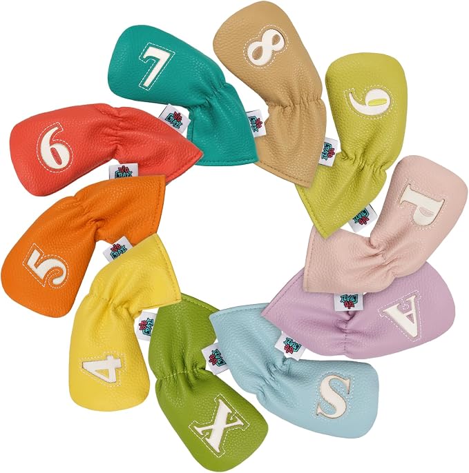 Big Crazy Golf Iron Covers, Long Neck and Elastic Closure by BigCrazy