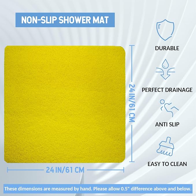 Non-Slip Bathtub Mat, Anti Slip Shower Mat, Fast Drying Bathtub Mats, Foot - Image 2