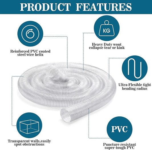 3 Inches 30 ft PVC Dust Collection Hose - Image 2