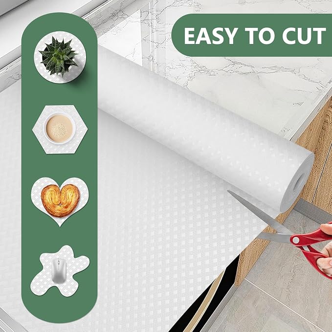 Shelf Liners, Non-Adhesive Drawer Liner, Waterproof & Oil-Proof Kitchen Cabinet - Image 3