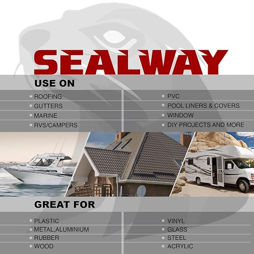 White RV Roof Sealant Tape, UV-Resistant, Weatherproof Patch - Image 5