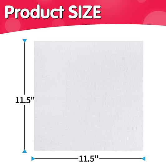 FIXSMITH White Microfiber Cleaning Cloth, 11.5"X11.5" Cleaning Rags - Image 2