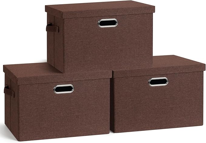 Large 17" 36 Quart Collapsible Stackable Storage Bins by GraciadecoStorage
