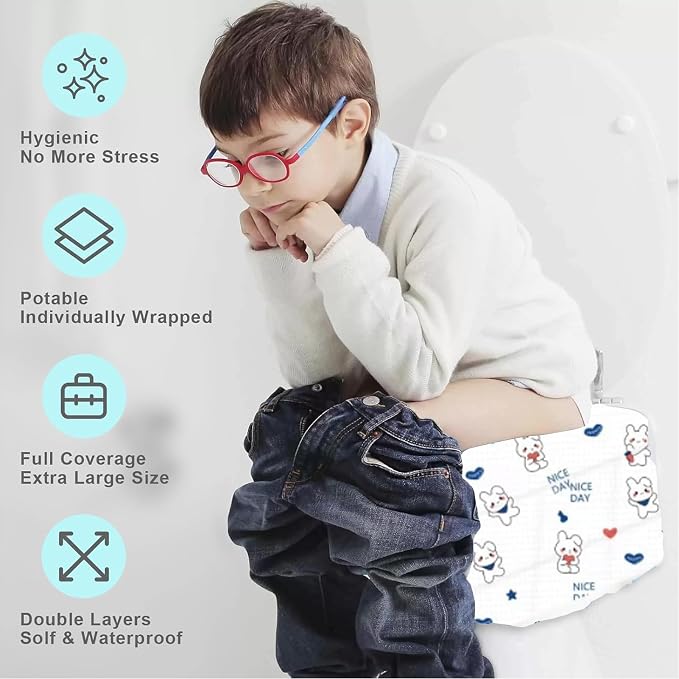 Disposable toilet seat cover, 30 Pack of oversized waterproof toilet seat paper - Image 5