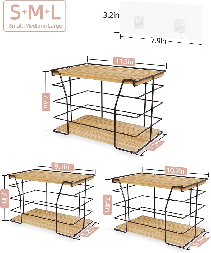 3 Pack Trash Bag Holder/Dispenser, Stackable Storage Laundry Kitchen Organizers - Image 2