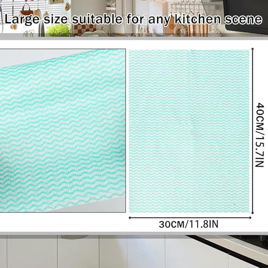 100 Count Disposable Cleaning Towels and Dish Cloths, Super Absorbent Dishcloths - Image 2