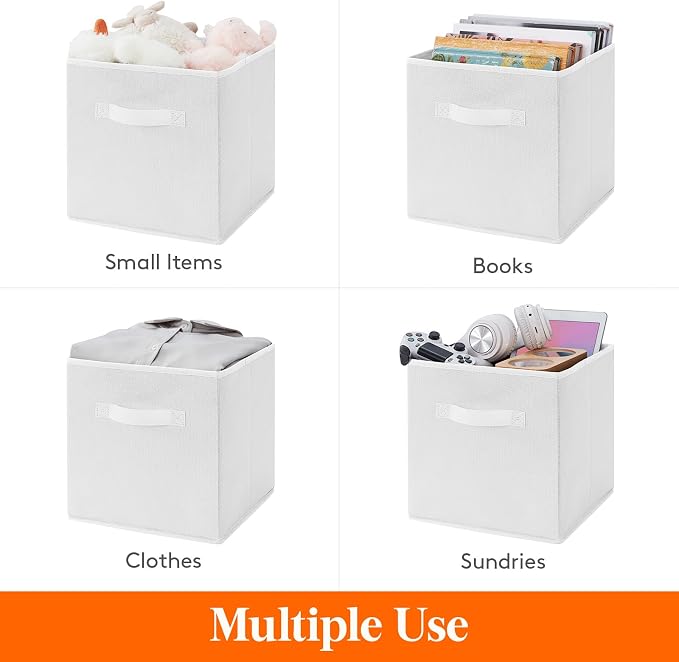 Lifewit 12 Packs Storage Cubes, 11 Inch Cube Storage Bins, Foldable Decorative - Image 4