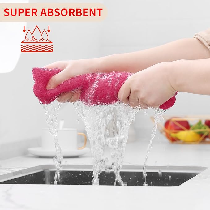 Homaxy 100% Cotton Waffle Weave Kitchen Dish Towels, Ultra Soft Absorbent Quick - Image 3