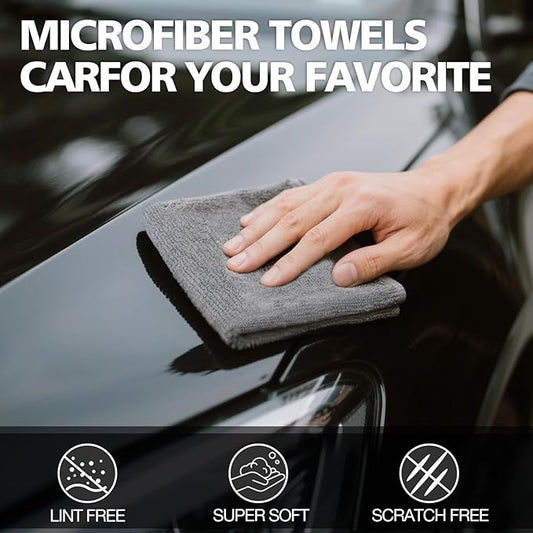 Microfiber Cleaning Cloth 12 Pack, 12.6 x 12.6 inch Microfiber Towels - Image 2