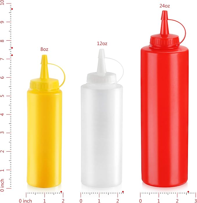 New Star Foodservice 26115 Squeeze Bottles, 8 oz - Image 3