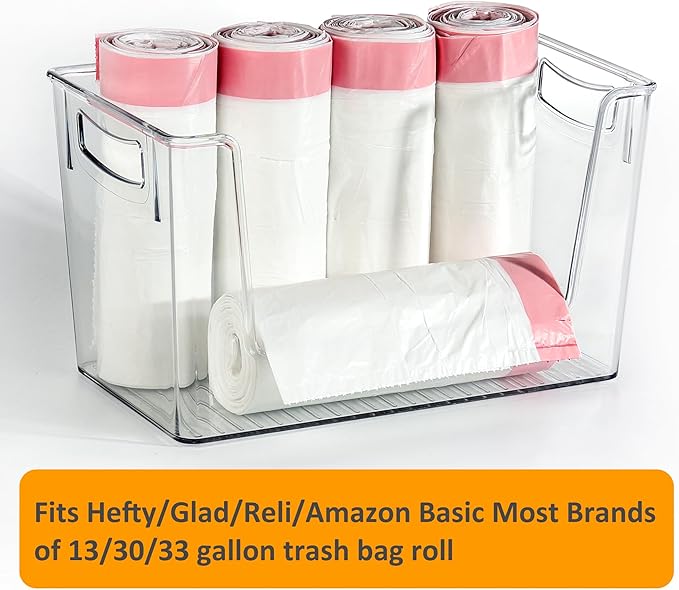 2 Pack Trash Bag Holder Dispenser, Extra Large Garbage Bags Holder, Stackable - Image 5