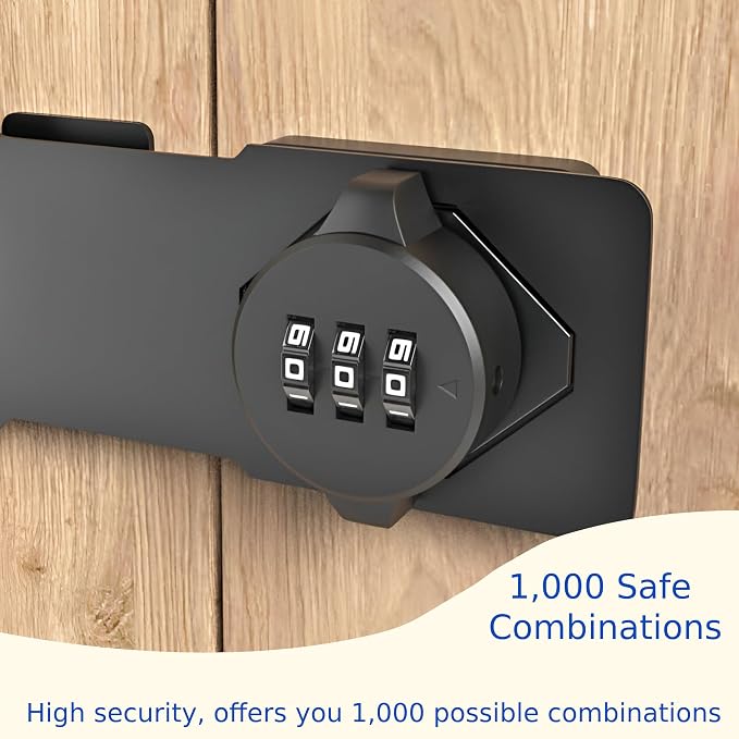 3-Digit Combination Lock, Zinc Alloy, Cabinet Door Latch, Easy DIY Installation - Image 6