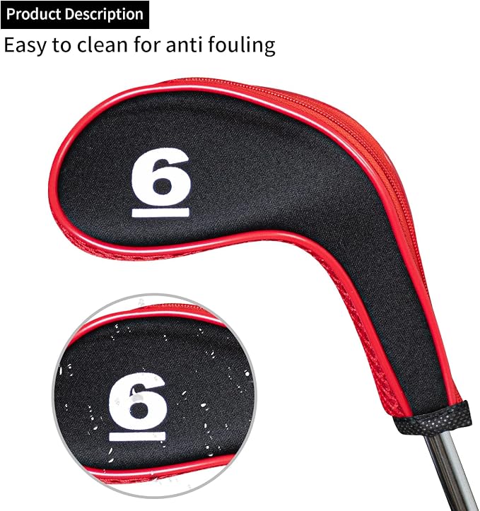 Golf 12pcs Thick Synthetic Golf Iron Head Covers Set Headcover Fit All Brands - Image 4