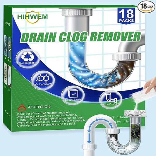 Drain Clog Remover Powder Sink Drain Cleaner by HIHWEM