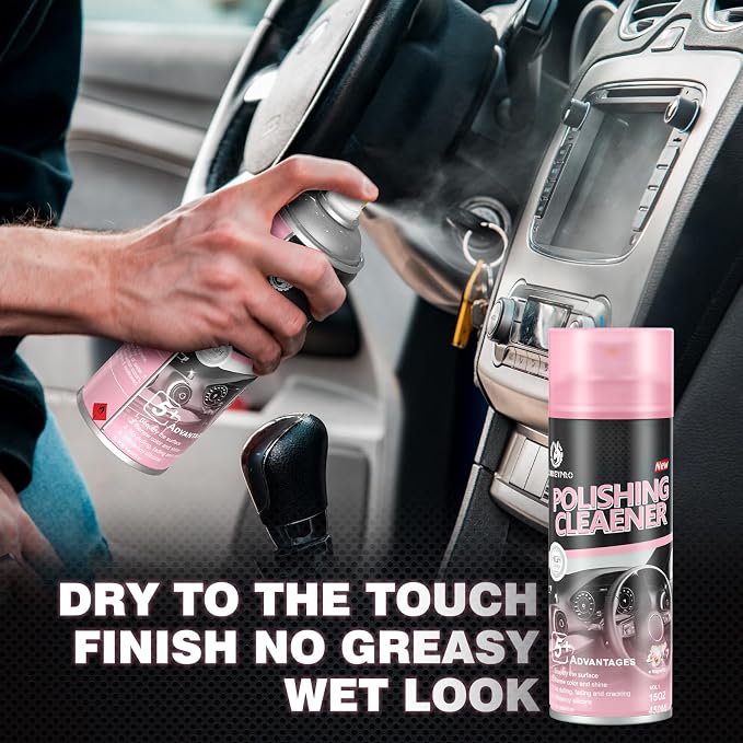 Interior Cleaner and Protectant, 15 Fl Oz Polishing Cleaner Car Interior Spray - Image 3