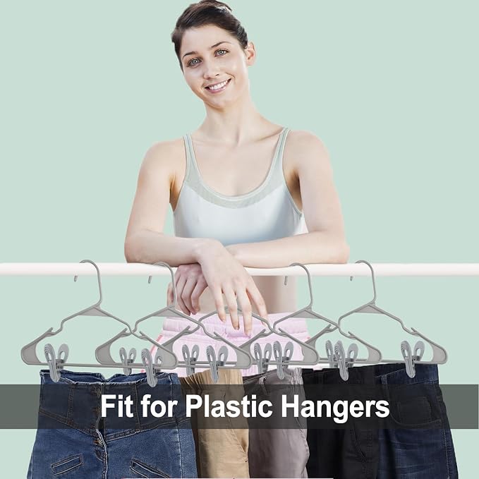 Grey Hanger Clips 50 PCS - Image 6