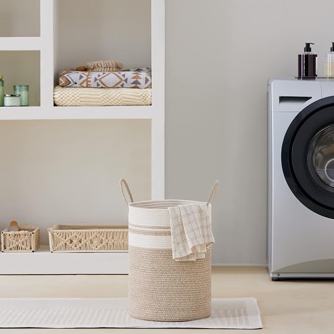 VIPOSCO Tall Laundry Hamper, Woven Rope Storage Basket - Image 7
