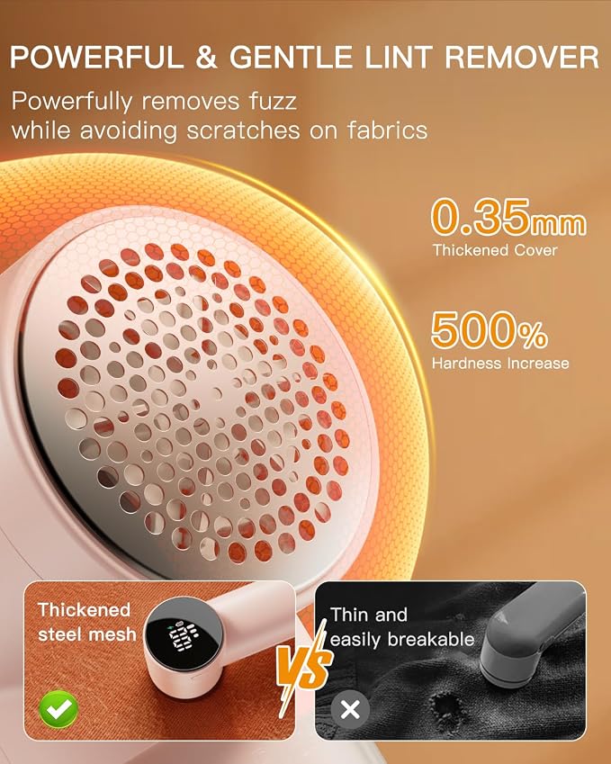 Electric Lint Remover and Fabric Shaver, Rechargeable Clothes Shaver - Image 5