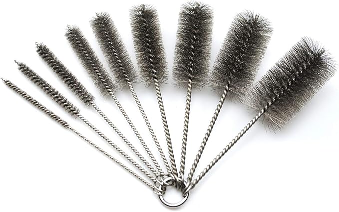 Pipe Cleaning Brush Set Stainless Steel Bristles, Stainless Steel Pipe Brush by Ctsyuqoo