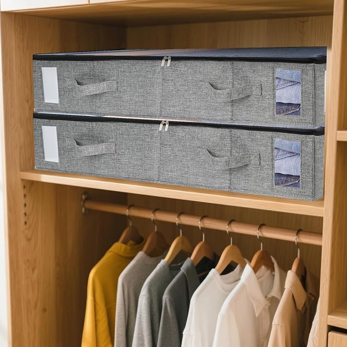combocube 4 Pack Under Bed Storage Containers, Stackable Closet Organizers and - Image 7