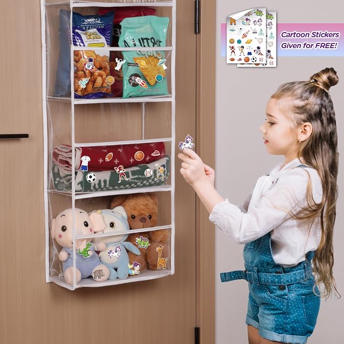 Univivi 5-Shelf Fabric Door Storage Over Door Hanging Organizer - Image 8