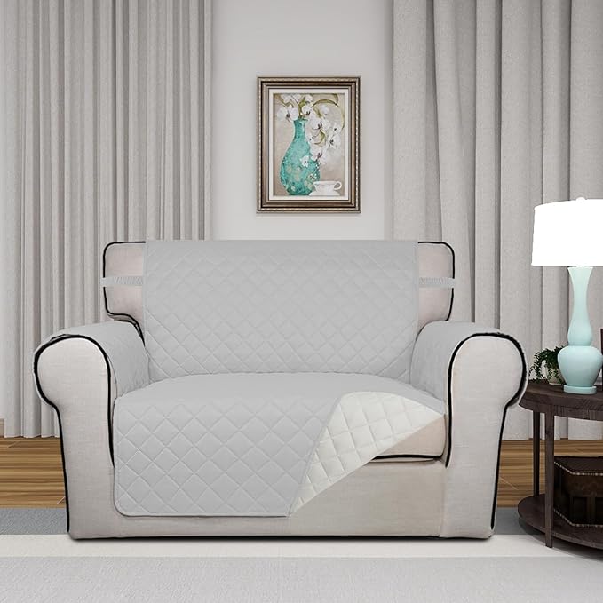 PureFit Reversible Quilted Sofa Cover, Water Resistant Slipcover Furniture - Image 2