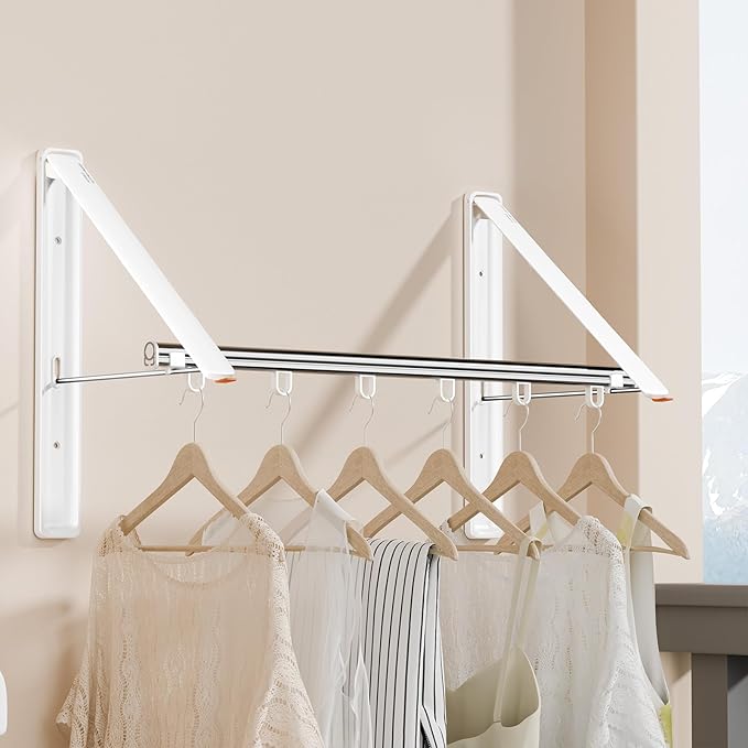 Clothes Drying Rack Retractable, Wall Mounted Clothes Hanger Rack - Image 6