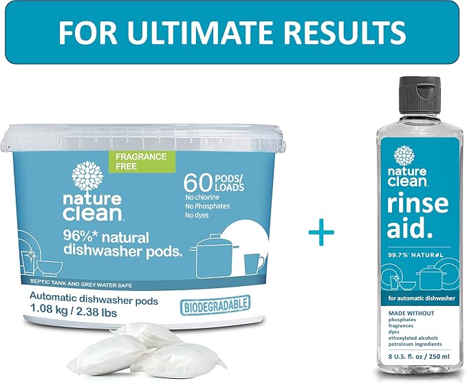 Nature Clean All Natural Dishwasher Rinse Aid Cleaner, Liquid Dishwasher Rinse - Image 5