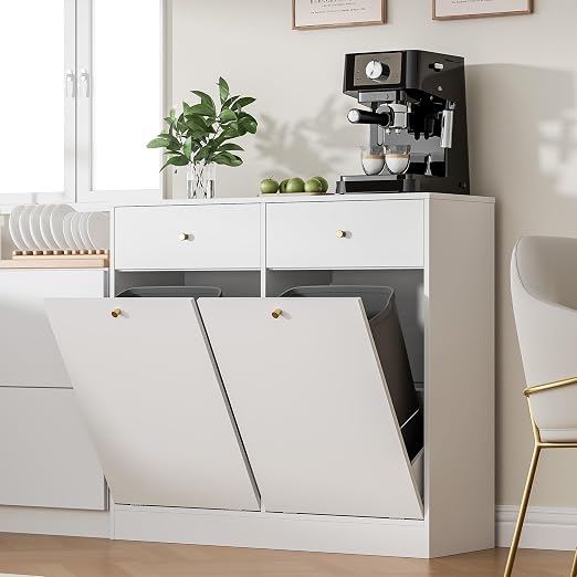 Double Tilt Out Trash Can Cabinet by Housoul