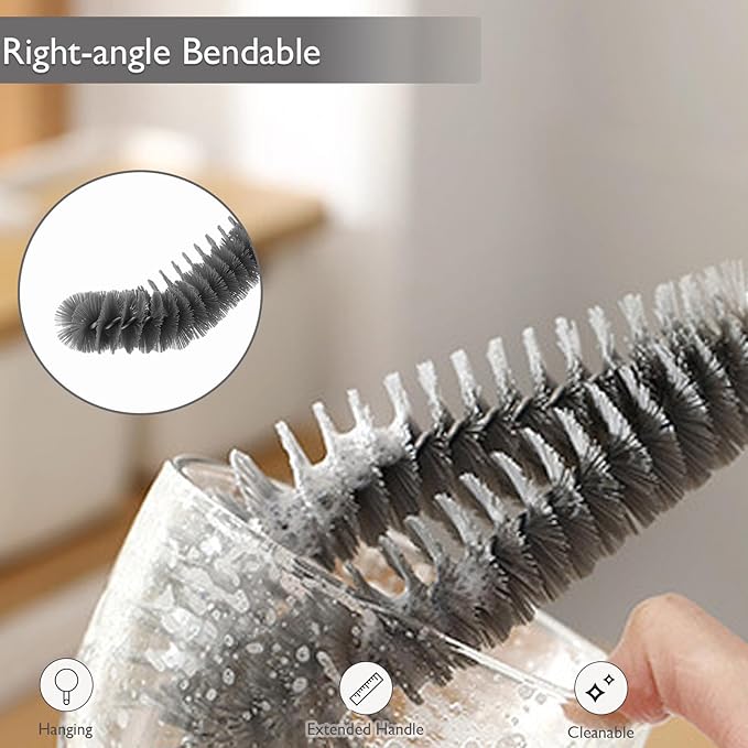 2-Pack 16 inches Long Handle Bottle Cleaning Brushes - Image 4