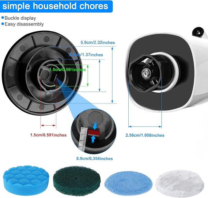 Electric Spin Scrubber Brush Heads Set, 12 Pack Replaceable Brush Heads - Image 3