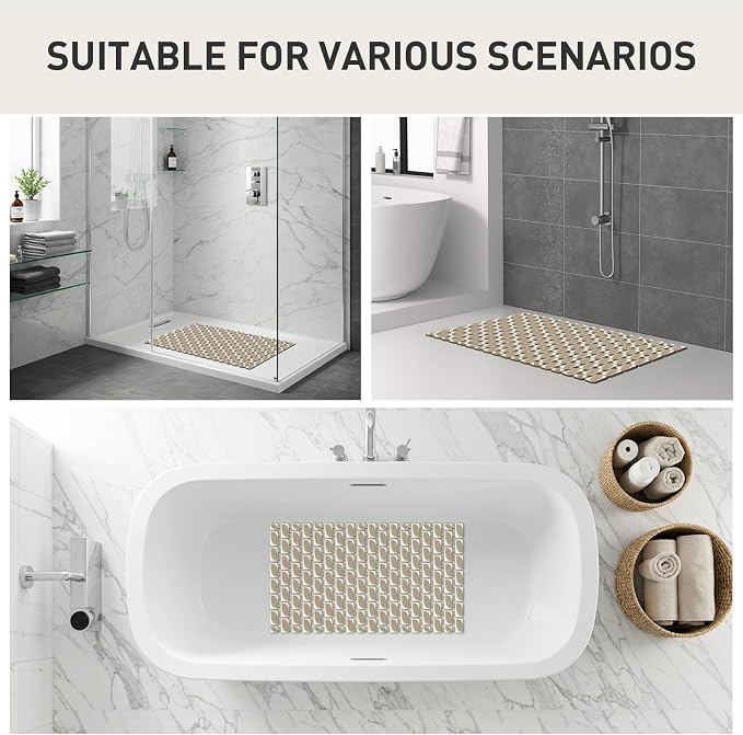Shower Mat Non Slip Bathtub Mat, 27 x 16 Inch Eco-Friendly Soft Bath Mat - Image 9